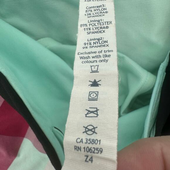 Lululemon Multicolor Run Speed Short 2-Way Stretch Womens Size 6 Check Pattern - Picture 7 of 12